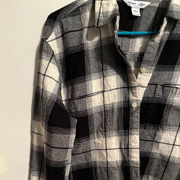 OLD NAVY Flannel Womens boyfriend fit flannel SZ PL - Picture 3 of 6